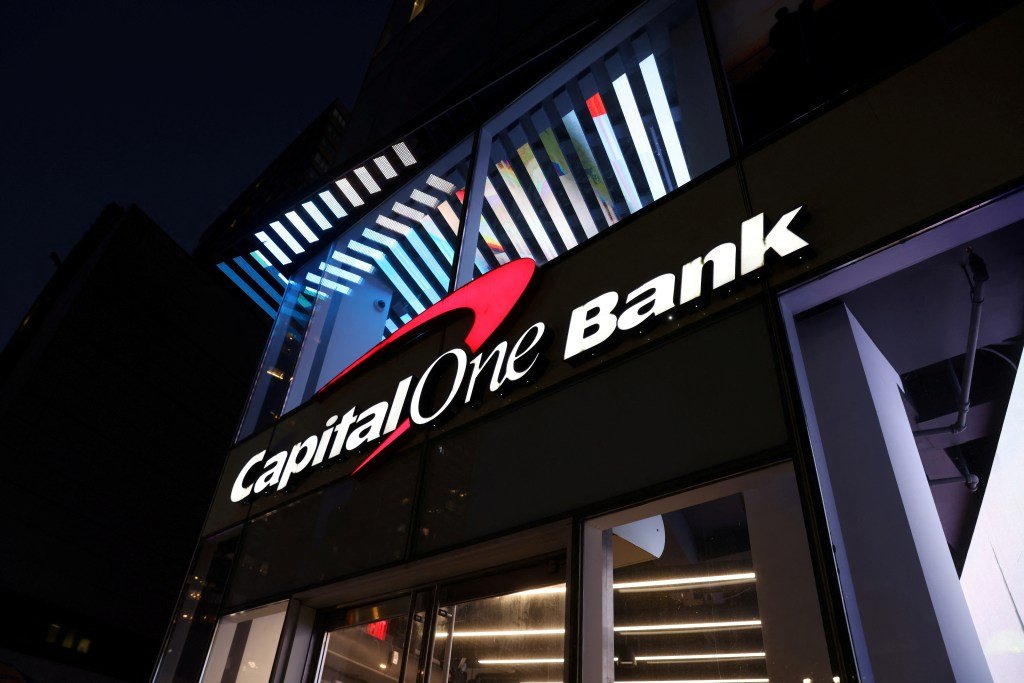 Sign of a bank of capital